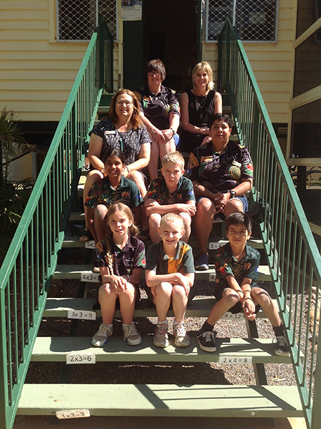 School staff and students